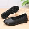Spring and autumn flat-soled single shoes professional leather shoes flat-heeled shoes round-toed soft-soled shoes