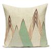Decorative Throw Pillows Case Simply Green Geometric Polyester Sofa Cushion Cover For Living Room Home Decoration