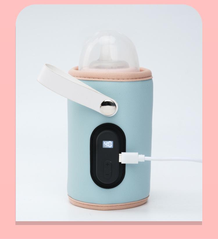 Digital Display Baby Bottle Warmer: Portable Heating Sleeve for Universal Fit