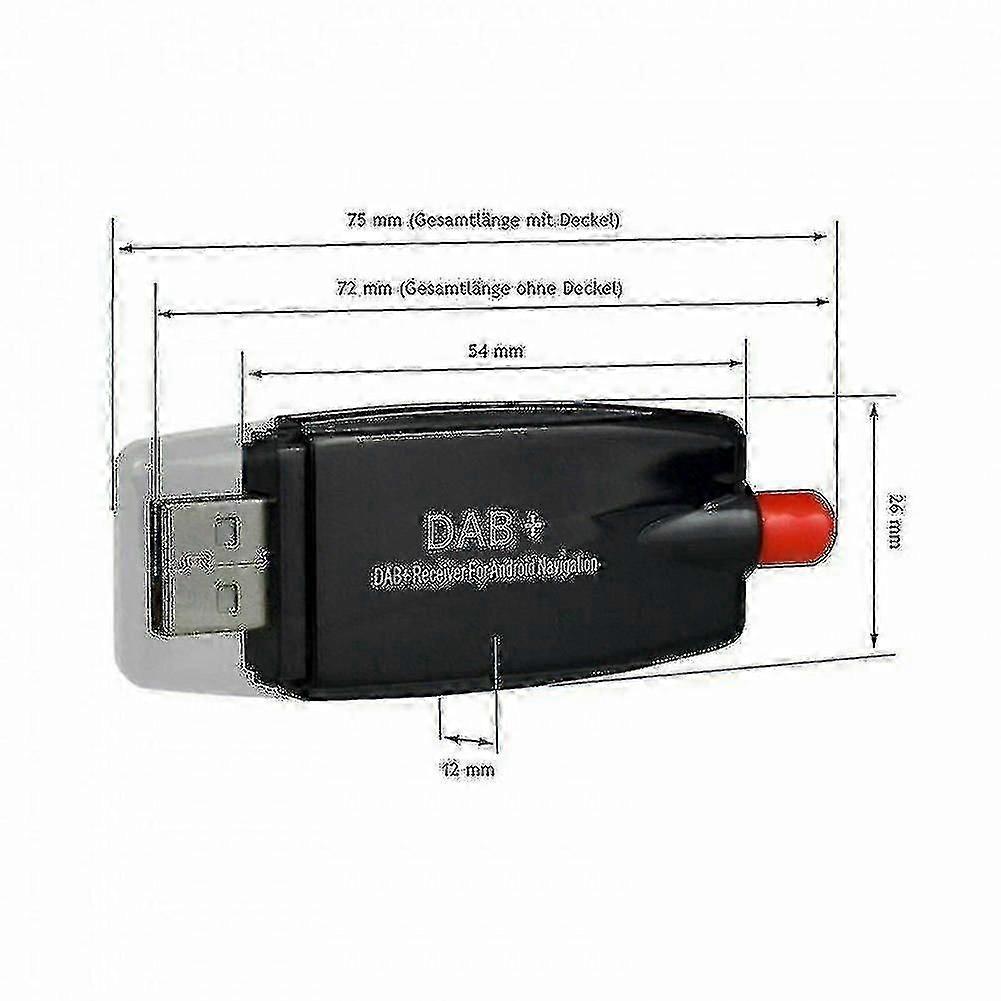 USB DAB Přijímač Tuner Adaptér Antény Tyčinka pro Android Autorádio