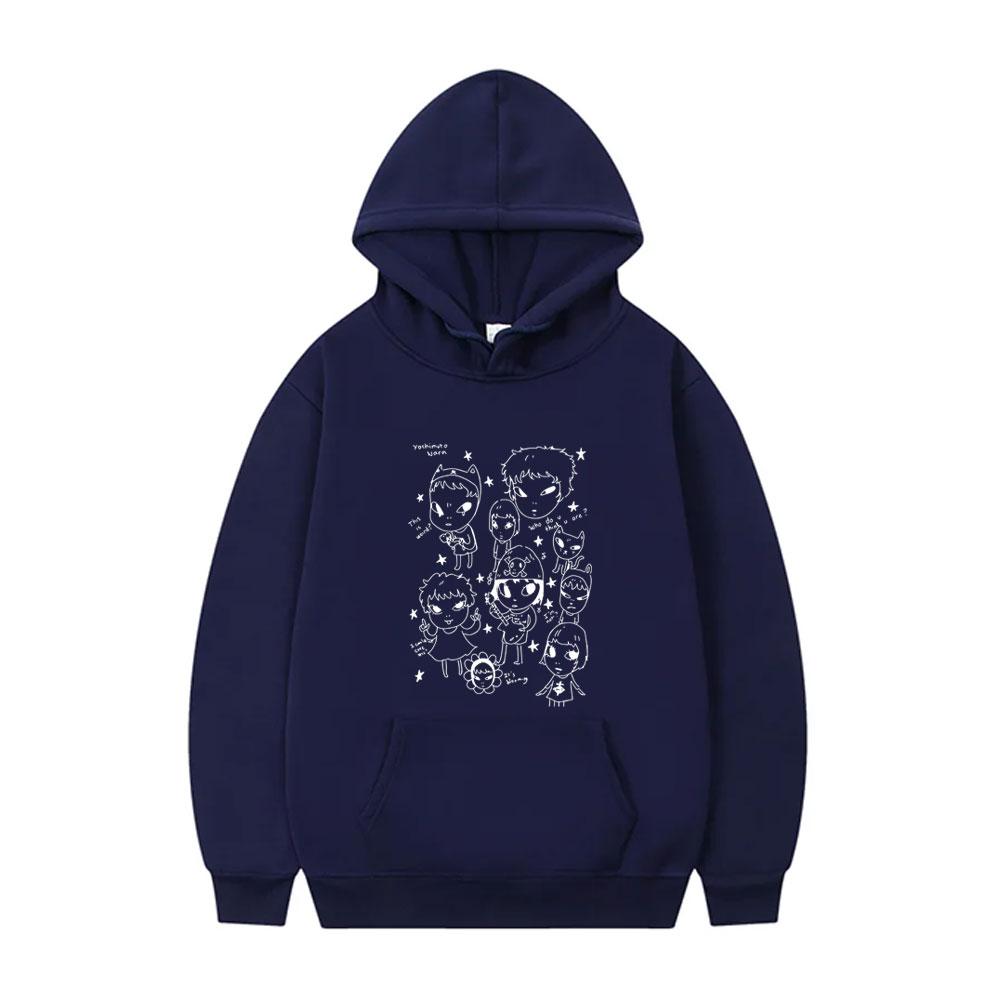 Yoshitomo Nara Graphic Hoodie Men Women Casual Humor Funny Pullover Hoodies Male Oversized Sweatshirt