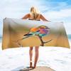 Rare Birds Print Large Oversized Beach Towel Highly Absorbent Microfiber Bath Towel Quick Dry Blanket for Kids and Adults Gift