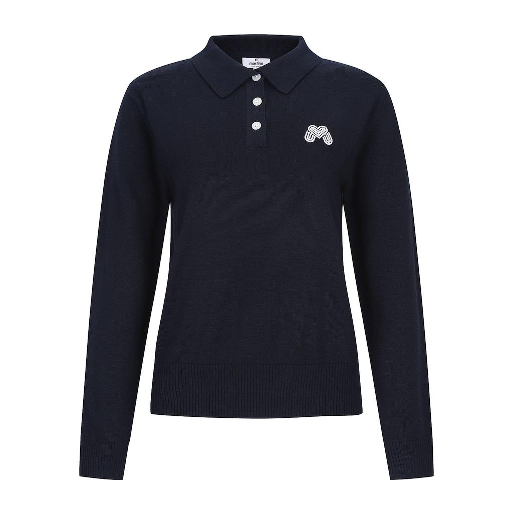 MARTINE GOLF Classic Collar Knit _Navy
