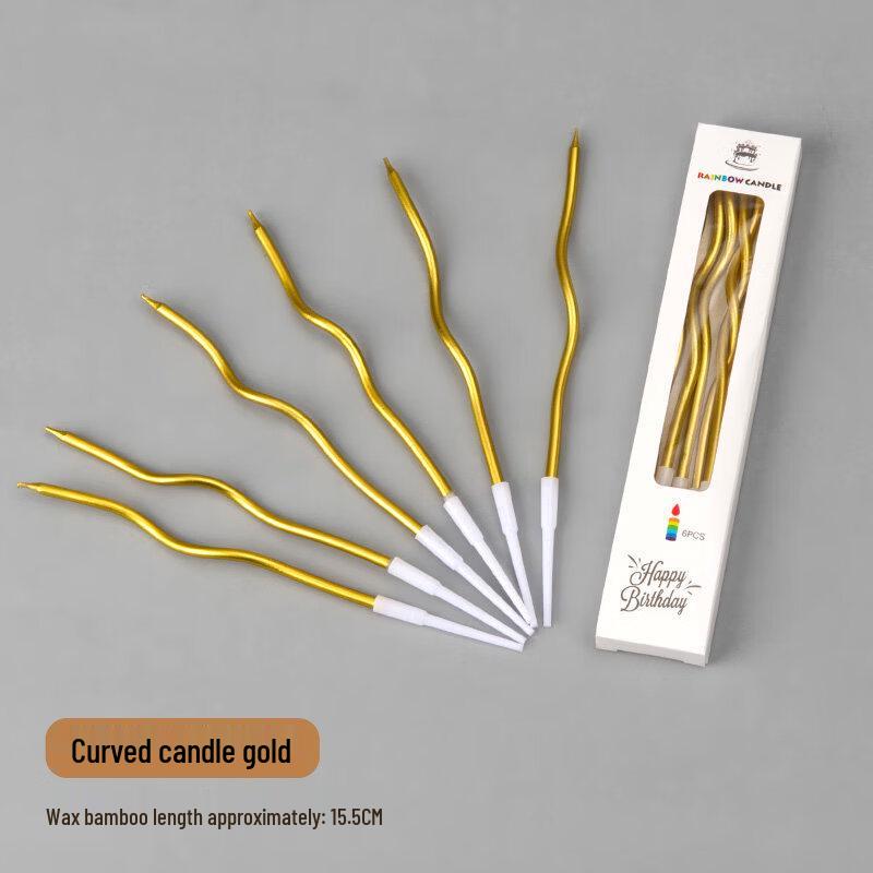 LIEI Curved Candle Cake Decoration Inserts