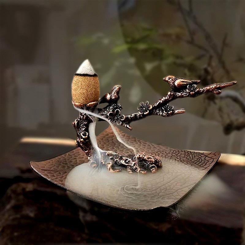 Small Cense Furnace Ornament Creative Happy Plum Branch Bracket Incense Insert