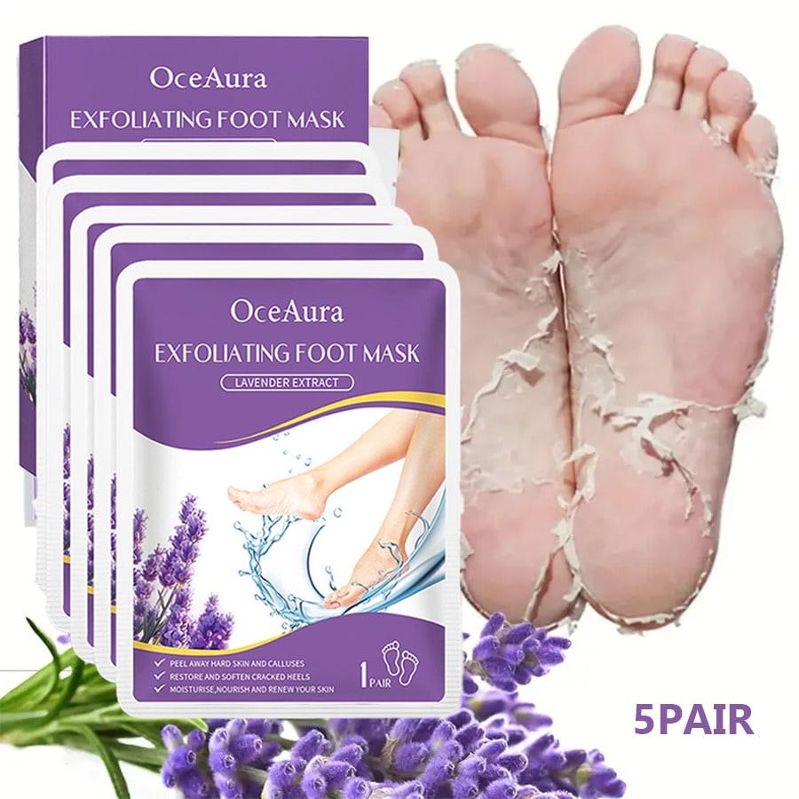 5Pcs Set EXFOLIATING FOOT MASK. PEEL AWAY HARD SKIN AND CALLUSES RESTORE AND SOFTEN CRACKED HEELS MO