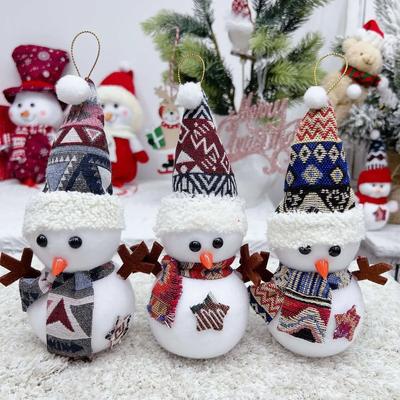 Christmas Q Edition Cute Foam Snowman Doll Christmas Tree Pendant Gift Decoration Pendant Christmas Tree Decorations