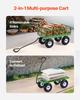 Steel Garden Cart 680lb Capacity Heavy Duty Yard Wagon Cart 10in Tires