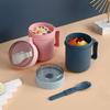 Portable Breakfast Cups 500ml Oatmeal Cereal Nut Yogurt Salad Cup with Lid Spoon School Lunch Box Microwave for Kitchen Tools