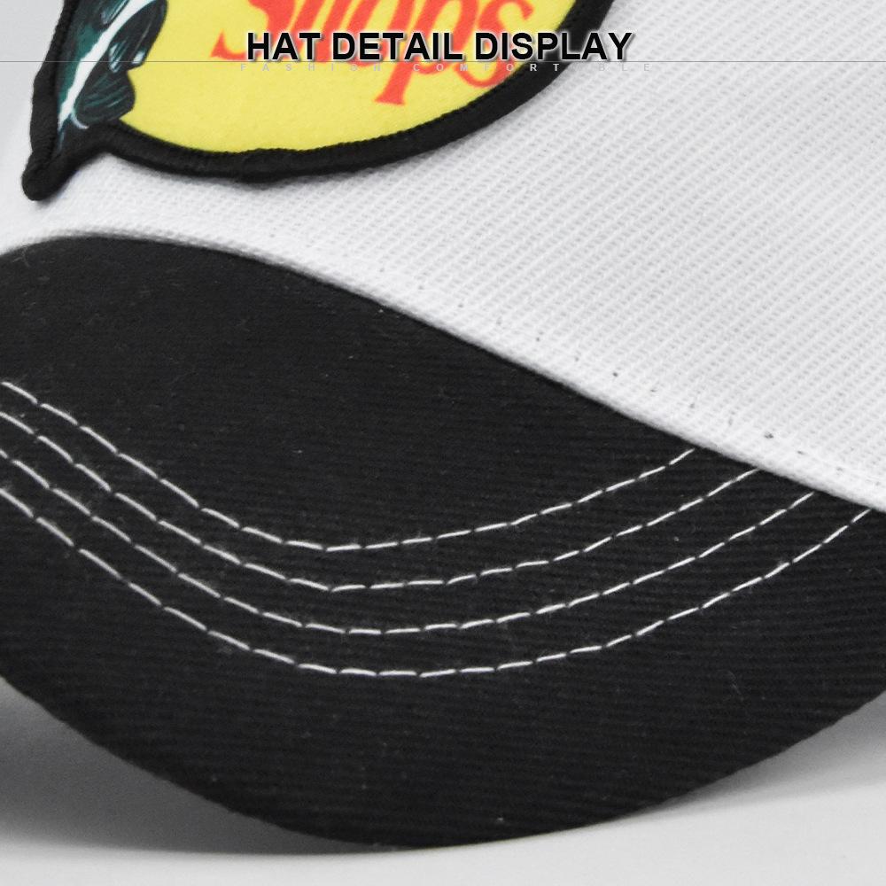 Embroidered Baseball Cap Bass Weaving Label Cap Mesh Cap Bent Brim Sun Hat Summer Hat Sun Hat