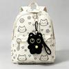 [sansejin] Black Cat Plush Toy, Set of 2, Keychain with Carabiner, Cute Cat with Big Eyes, Charm, Bag Decoration, Gift for Women
