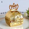 10pcs Gold Wedding Party Favor Box Gift Bags Rose Laser Cut Hollow Candy Baptism Chocolate Packaging Box Paper Box
