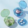 1pcs Braces Storage Box Portable Mini Denture Box Dental Aligner Storage Box Orthodontic Retainer Multilayer Cleaning Case