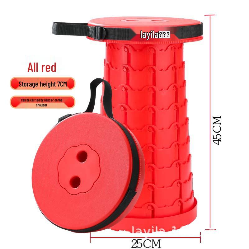 Rainbow Telescopic Adjustable Folding Stool for Leisure, Fishing, and Household Use