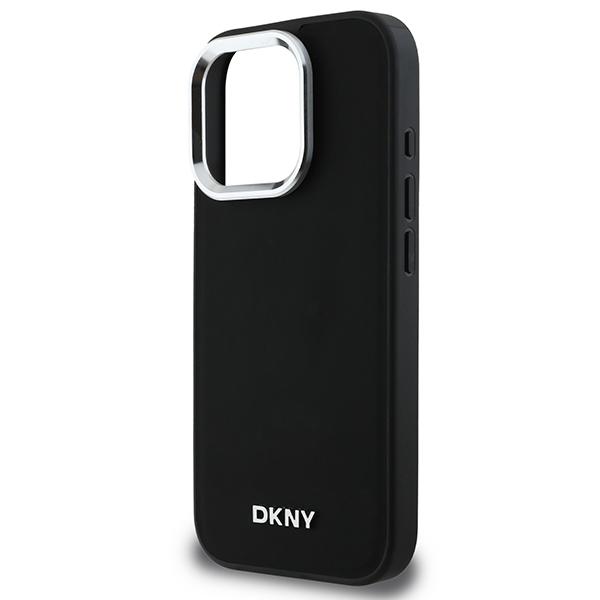 Hülle für iPhone 16 Pro DKNY Hardcase MagSafe Silbernes Logo