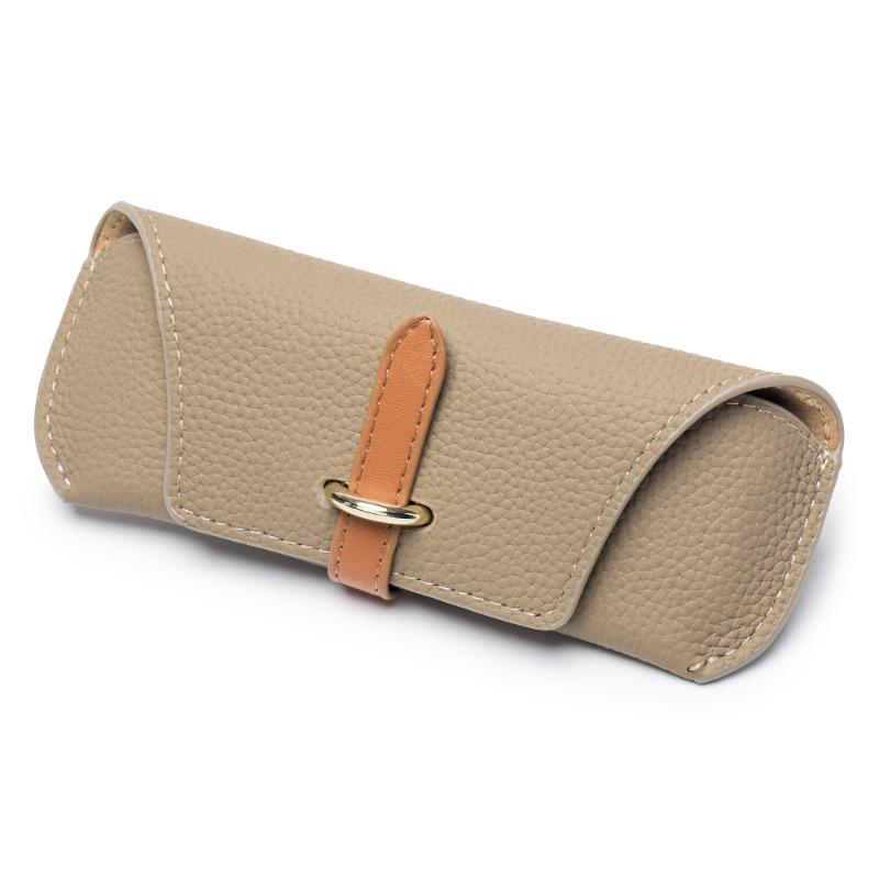 New Creative Portable Glasses Bag, Sunglasses Storage Bag, Genuine Leather, Literary and High-value Ins Sunglasses Box, Men's and Women's Tide