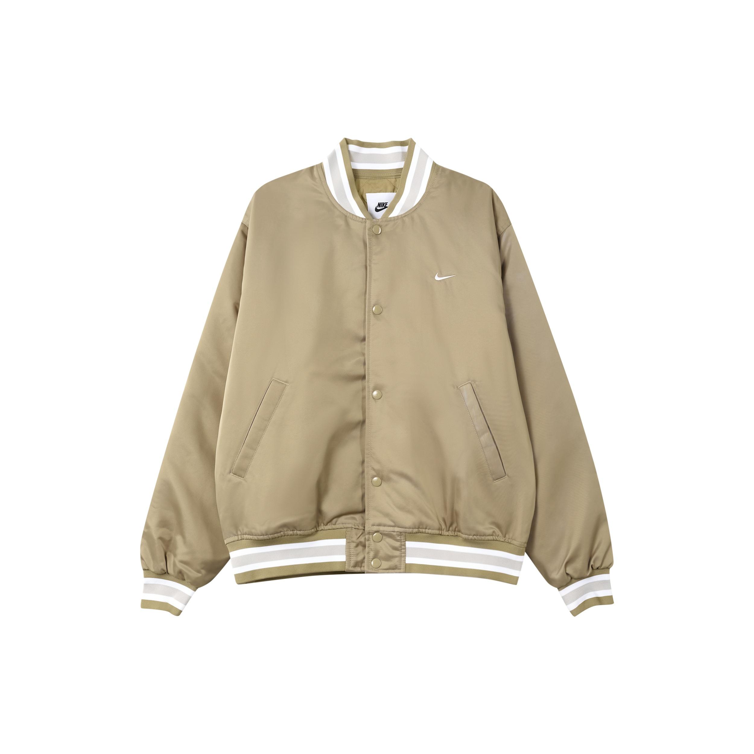Nike Sportswear Authentics Dugout Jacket Khaki White Men s DX0659-247 XL