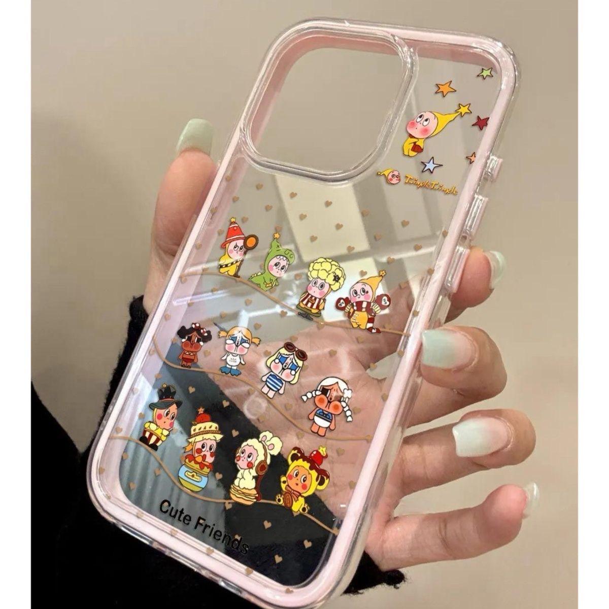 Crying Star Cartoon iPhone Case for 15/14/13 Pro Max - Dual Protection iPhone 16