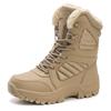Winter Men's Boots Large Size Plush Warm Snow Boots Outdoor Fashionable Combat Boots Army Boots Classic Black Platform Sneaker