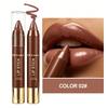 Chocolate Bronze Deep Nude Gloss Lip Crayon Fit Colors Moist Mirror Shine Lip Stick Silky Hydrating 6 Shades Long Wear Daily Night Out Lip Cosmetic