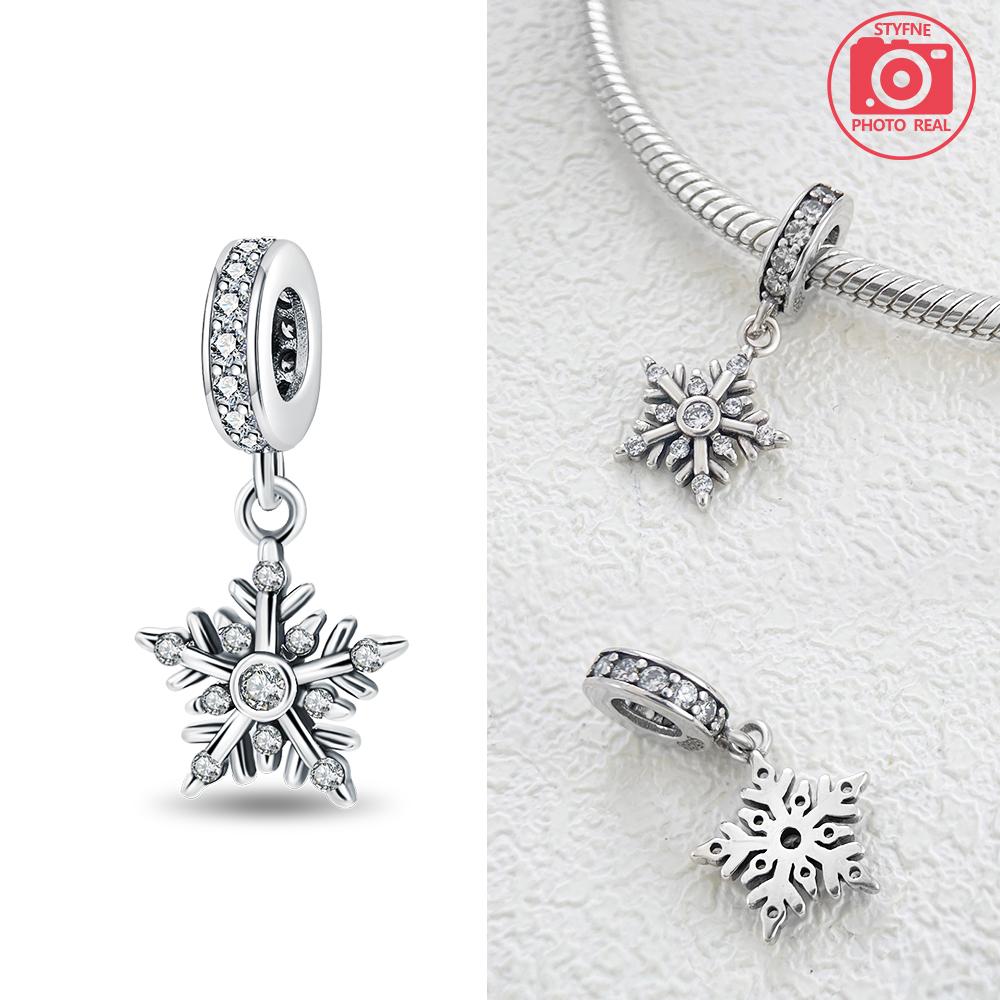 Love Winter Snowflake Pendant copper Colors Ideal For Charm Bead Charms copper Colors Authentic Bracelets for Jewellery Making