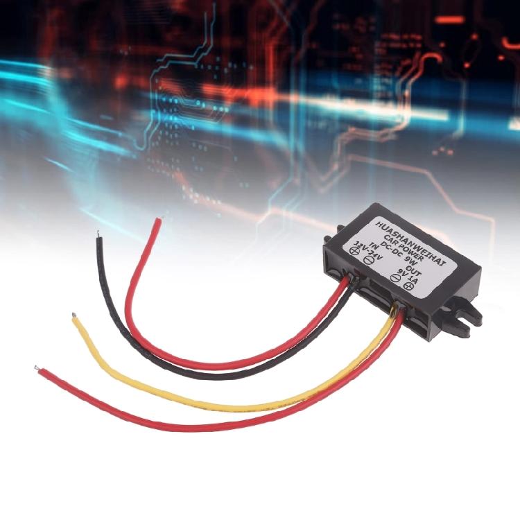 Onboard Power Converter DC24-12V to 5V/9V Car Power Conversion Adaptor Cable