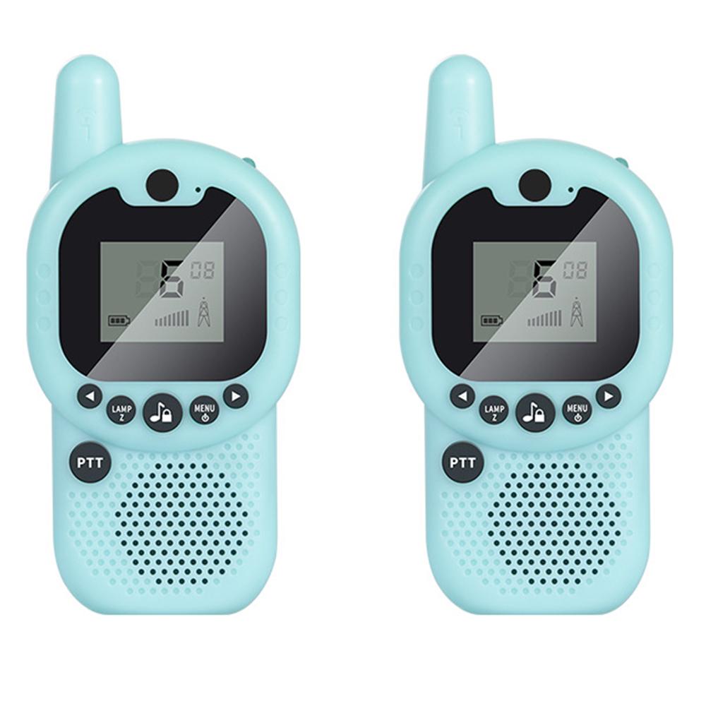 New 2 Pack Kids Walkie Talkies Toys Rechargeable Battery Walkie Talky 22 Channels 2 Way Radio 3KM Long Range for Children Gifts