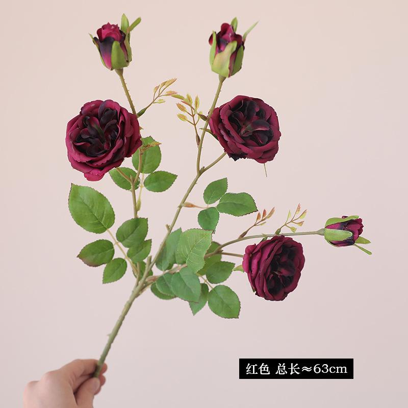 

3 Головки Розы Остина Искусственный Цветок Длинный Стебель Искусственный Цветок Домашний Декор Свадьба День Святого Валентина Настольные Холл Декоративные Букеты