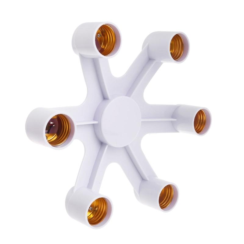 2/3/4/5/6/7 In 1 Light Bulb Socket Splitter, E26/E27 Light Socket Adapter Conventer, Standard Base LED Bulb Converter