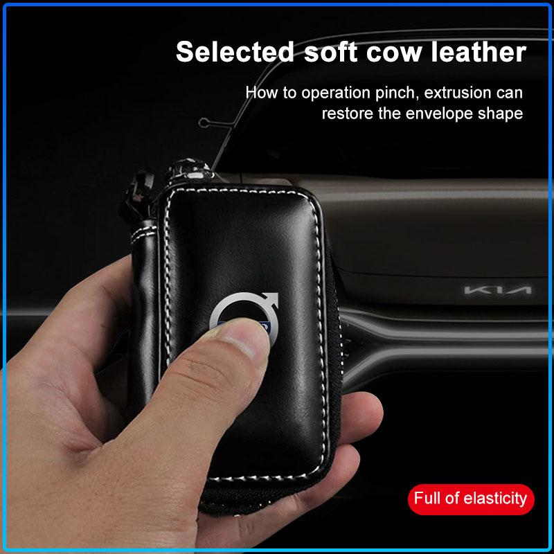 For Volvo XC90 XC60 XC70 XC40 V90 V60 V40 C70 C30 S80 Car Key Holder Pouch Wallet Housekeeper Key Case Mini Card Bag