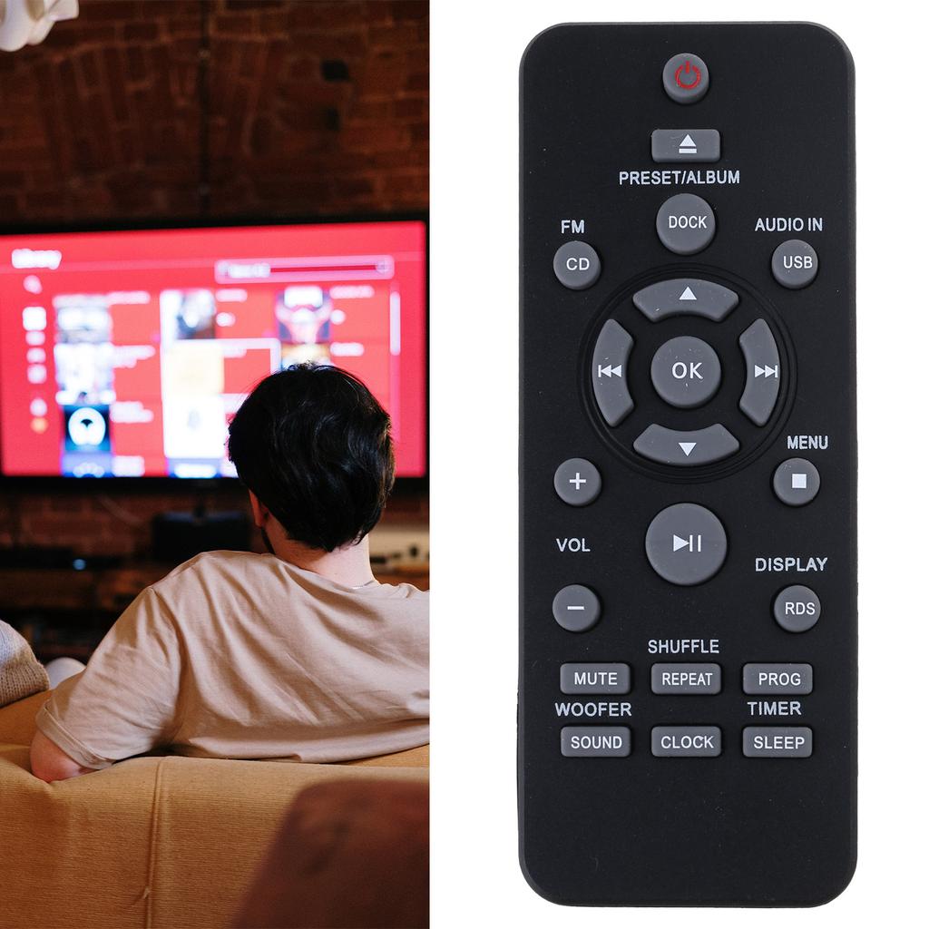 Convenient and User Friendly Remote Control for Philips Micro Music Stereo System BTM2280 BTM2310 No Program Required