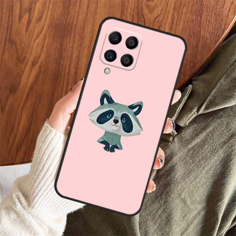 Cartoon Raccoon Case For Samsung Galaxy M06 M16 M36 M56 M33 M15 M55 M31 M13 M12 M14 M53 M32 M52 M35 M34 M54