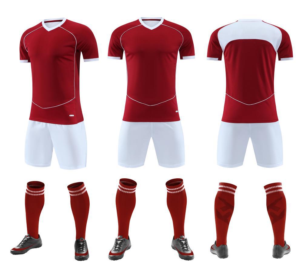 Nouvel Ensemble d'Uniforme de Football Hommes et Femmes Compétition Entraînement Équipe Sportive Uniforme Numéro DIY Maillot à Manches Courtes Adulte Enfants