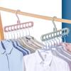 1pcs 9-Hole Wardrobe Storage Rack Multifunctional Foldable Clothes Drying Rack Storage Clothes Rack Space-saving Clothes Hanger