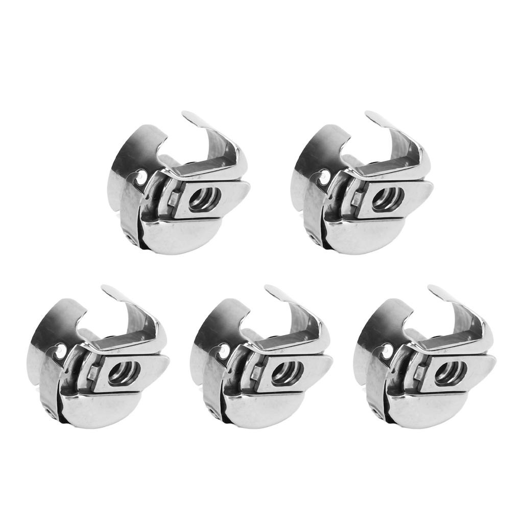 5 Pcs Bobbin Case Stainless Steel Easy Installation Exquisite Workmanship Sewing Machine Bobbin Case
