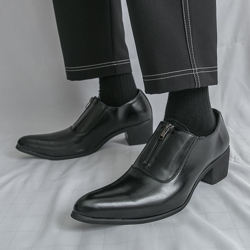 Luxury Trend Designer New Pointed Toe Black Brown Casual Shoes For Men Slip On Loafter Formal Wedding Dress Homecoming
