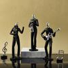 Minimalist Black Resin Figurines, Modern Abstract Musician & Golfer Statues, Luxury Home Decor for Living Room TV Stand Entryway Wine Cabinet, Unique