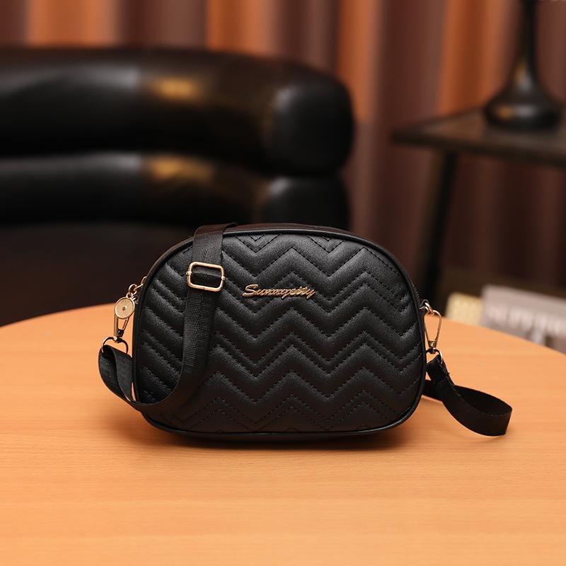 Geantă de damă nouă geantă de umăr simplă cu undă brodată cu un singur fermoar mini geantă pentru telefon mobil