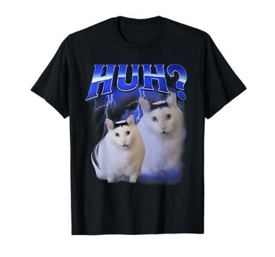 HUH Funny Dunk Cat Meme Unhinged Goofy Cat T-Shirt for Women & Men