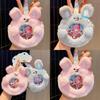 Plush Soft Rabbit Bunny Keyring Cartoon Character Key Organizer Gift Children