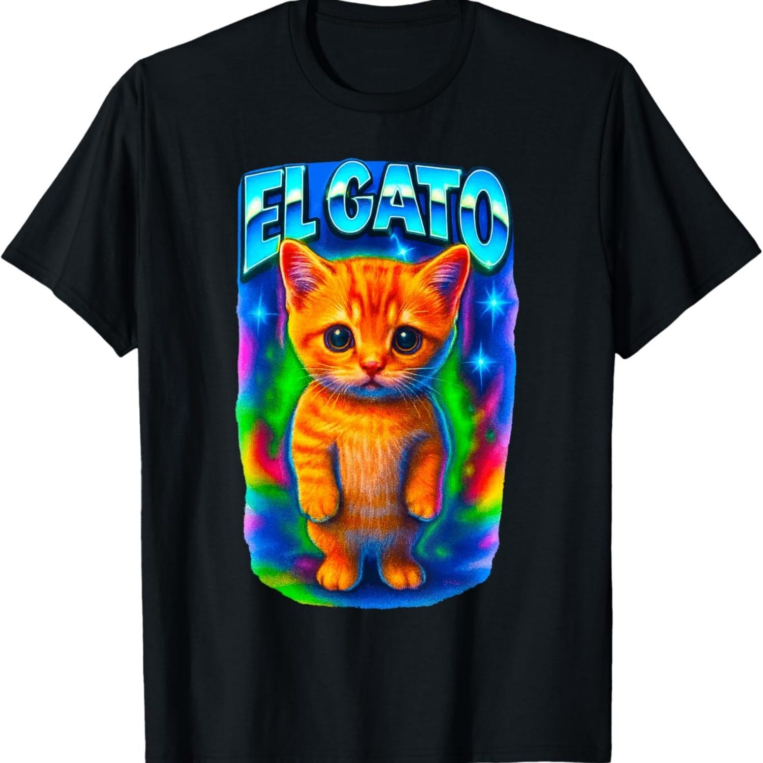 Мем El Gato Грустный Плачущий Кот Мем Котёнок Манчкин Модный Футболка(3) S чёрный