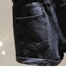 Trendy Women's High-Waisted Denim Shorts - 2026 Spring/Summer Korean Style, Loose Fit, Slimming Rolled Hem, Wide Leg A-line Design