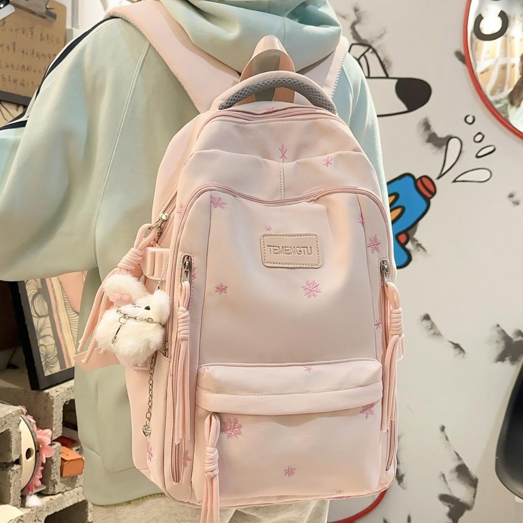 Schoolbag schoolbag junior high school girls 1011 new high value ins style simple high school students large capacity backpack