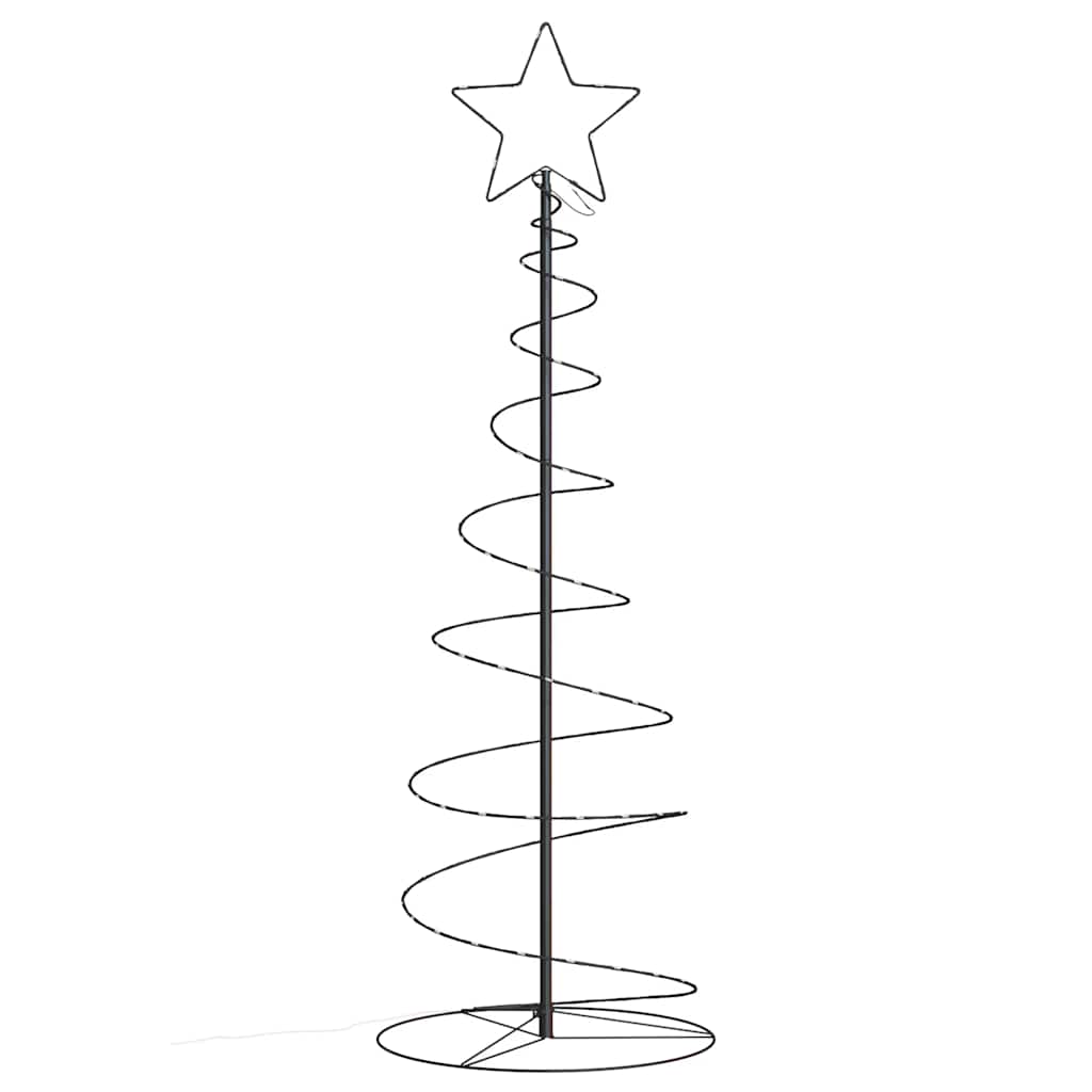 Vidaxl Stożkowa Choinka Z Lampek, 100 Ciepłych Białych Led, 150 Cm