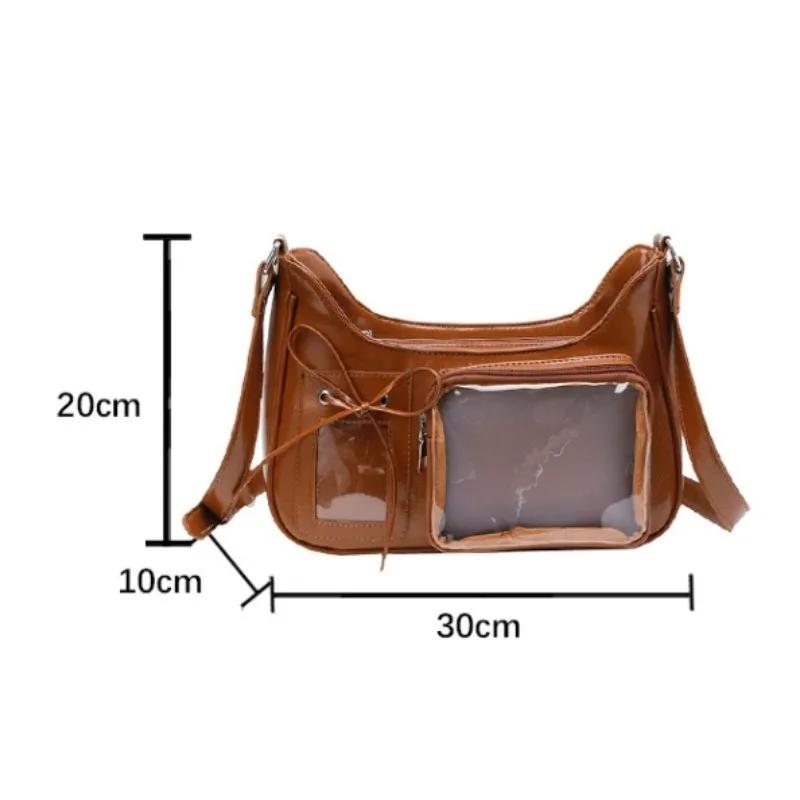 NEW Japanese Harajuku Shoulder Bag Womens Transparent Ita Bag Girls School Crossbody Bags for Women Female Designer Handbags