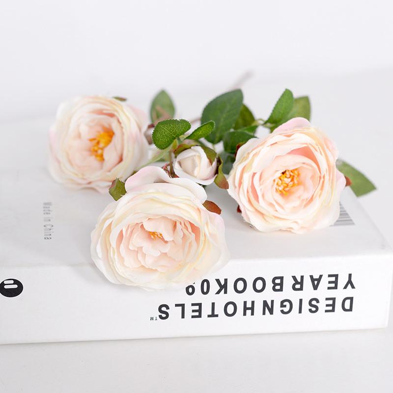 Rose Six Simulation Head Flower Artificial Flower Photography Props Home Decor