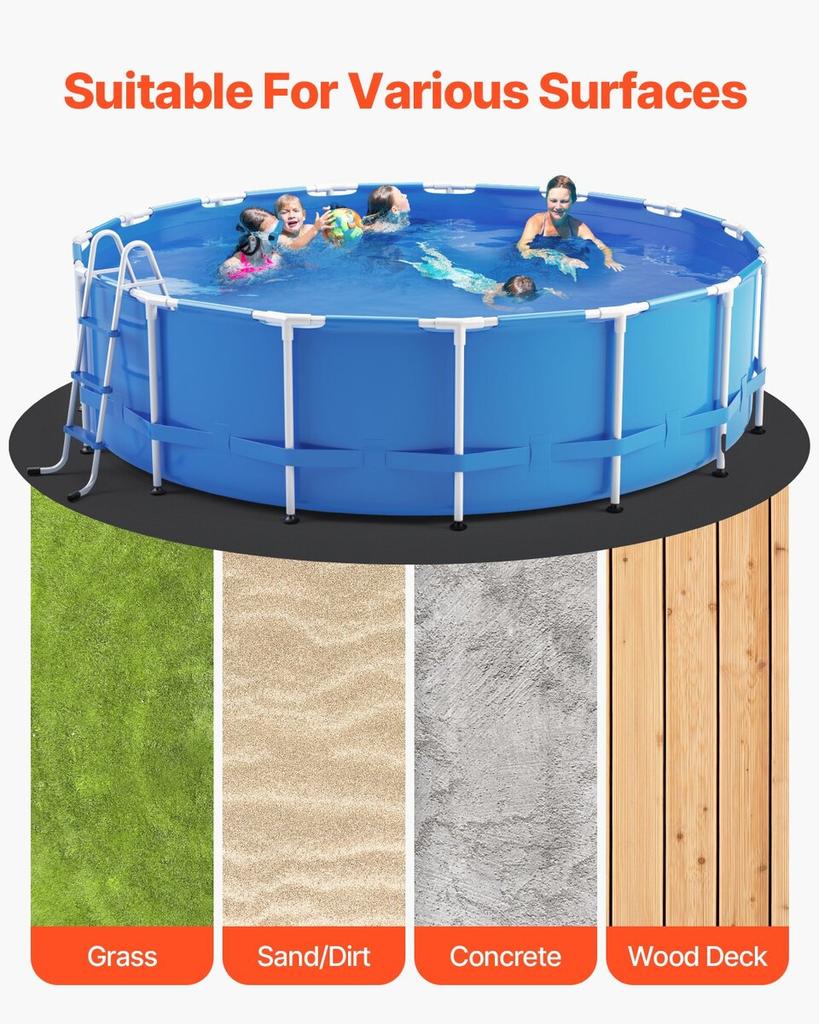 18ft Round Pool Liner Pad for Above Ground Pools Heavy Duty Pool Mat