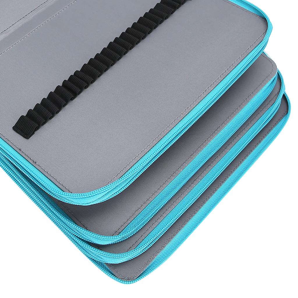 Colored Pencil Case 252Hole Large Capacity Art Painting Pen Portable PU Storage Bag