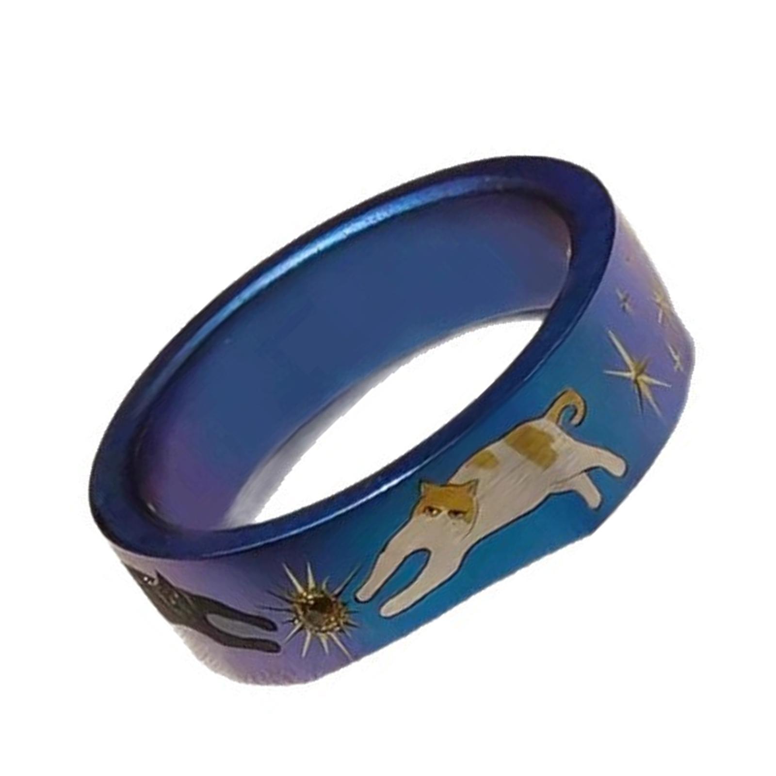 

Capricious Jumping Cats Themed Jewelry Piece With Color Changing Coating Delicate Finger Ring For Fun Loving Fashionistas 1