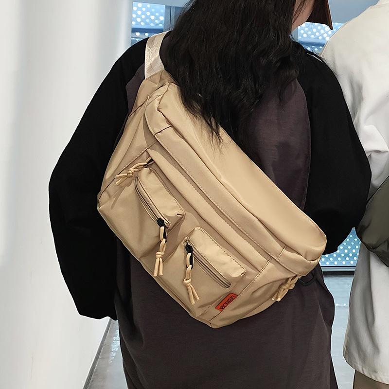 

Трендовая брендовая нагрудная сумка с инструментами мужская 2025 новая функциональная спортивная велосипедная сумка-мессенджер большой вместимости женский повседневный плечевой рюкзак No specification хаки